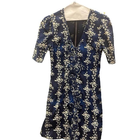 Plenty by Tracy Reese Franca Dress -Floral - Cobalt & Black- Size 4 Cutest dress - Picture 2 of 4